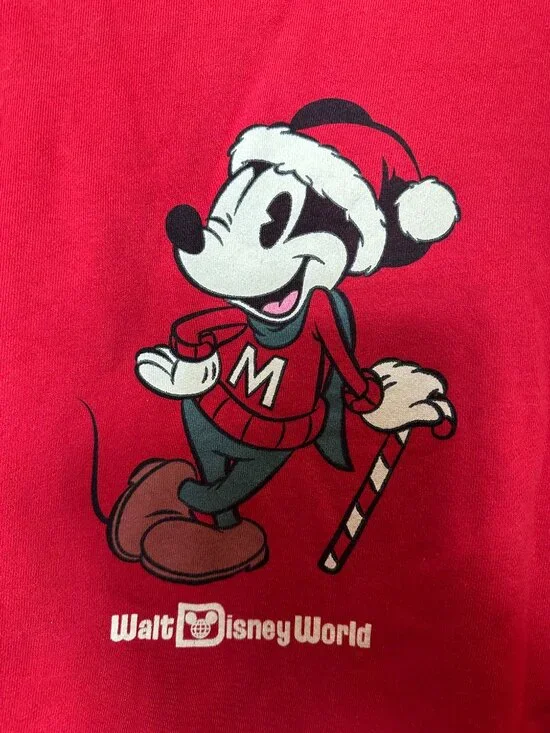 Vintage Disney Holiday Mickey Mouse Sweatshirt Size L - Picture 7 of 12